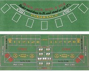 Blackjack and Craps 2 Sided Layout 36 x 72 inch, GFEL-102