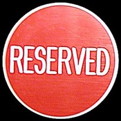 Reserved Button - Great for Gaming Tables, BRY003512U