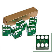 Casino Dice Green 19mm A Grade Serialized Set, GUSP-602