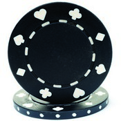 BLACK 11.5 Gram SUITED Chip   Sold by the Roll, CPSP-BLACK*25