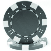 GRAY 11.5 Gram STRIPED DICE Chip Sold by the Roll, CPSD-GRAY*25