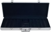 500 Capacity Aluminum Chip case - Black Interior, GCAS-500-AL
