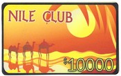 $10,000 Nile Club 10 Gram Ceramic Plaque 10 pc Pack, CPNI-$10000*10