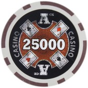 Ace Casino 14 gram - $25000 Sold by the Roll 25 pcs. per Roll, CPAC-$25000*25