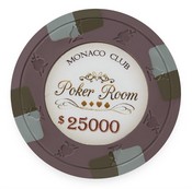 Monaco Club Series 13.5 Gram Poker Chips - $25000, CPMO-$25000*25