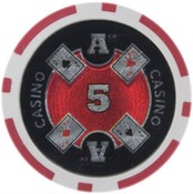 Ace Casino 14 gram - $5 Sold by the Roll25 pcs. per Roll, CPAC-$5*25
