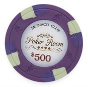 Monaco Club Series 13.5 Gram Poker Chips - $500, CPMO-$500*25