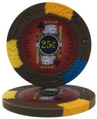 King's Casino Series 14 gram Pro Clay - $0.25 Sold by the Roll 25 pcs. per Roll, CPKC-25c*25