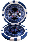 The Ultimate Poker Chip Series 14 gram - $10 Sold by the Roll 25 pcs. per Roll, CPUP-$10*25