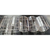 100 Ct Octagon Acrylic Chip Tray With Lid / Set of 10 Racks, GPCA-007