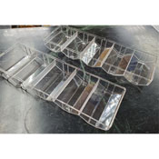 100 Ct Octagon Acrylic Chip Tray With Lid / Set of 10 Racks, GPCA-007