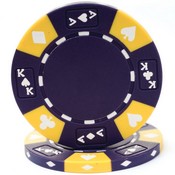 Ace King Suited 14 Gram Poker Chips Purple - Roll of 25 pcs, CPAK-PURPLE*25