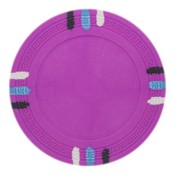 Blank 12 Stripe Poker Chip - 13.5grams - Pink Sold by the Roll 25 pcs. per Roll, CPBL12-Pink*25