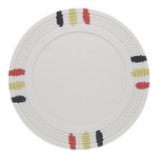 Blank 12 Stripe Poker Chip - 13.5grams - WHITE Sold by the Roll 25 pcs. per Roll, CPBL12-White*25