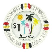 Desert Heat Series 13.5 Gram Poker Chips - $1 Sold By the Roll of 25pcs., CPDH-$1*25