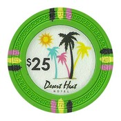 Desert Heat Series 13.5 Gram Poker Chips - $25 Sold By the Roll of 25pcs., CPDH-$25*25