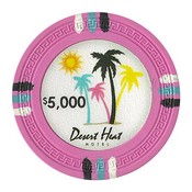 Desert Heat Series 13.5 Gram Poker Chips - $5000 Sold By the Roll of 25pcs., CPDH-$5000*25