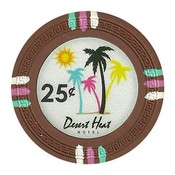 Desert Heat Series 13.5 Gram Poker Chips - $0.25 Sold By the Roll of 25pcs., CPDH-25c*25