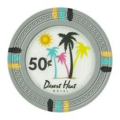 Desert Heat Series 13.5 Gram Poker Chips - $0.50 Sold By the Roll of 25pcs., CPDH-50c*25