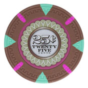Mint 13.5 Gram Poker Chips - .25c (cents) (25 Pack), CPMT-25c*25