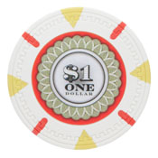Mint 13.5 Gram Poker Chips - $1 (25 Pack), CPMT-$1*25