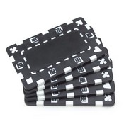 5 Black Rectangular Poker Chips, CPPP-Black*5