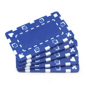 5 Blue Rectangular Poker Chips, CPPP-Blue*5