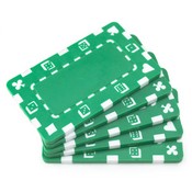 5 Green Rectangular Poker Chips, CPPP-Green*5