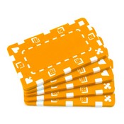 5 Orange Rectangular Poker Chips, CPPP-Orange*5