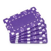 5 Purple Rectangular Poker Chips, CPPP-Purple*5