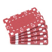 5 Red Rectangular Poker Chips, CPPP-Red*5