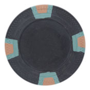 Blank Claysmith Double Trapezoid Poker Chip (25 Pack) - Black, CPSLBL-Black*25
