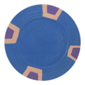 Blank Claysmith Double Trapezoid Poker Chip (25 Pack) - Blue, CPSLBL-Blue*25