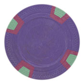 Blank Claysmith Double Trapezoid Poker Chip (25 Pack) - Purple, CPSLBL-Purple*25