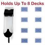 8 Deck Acrylic Baccarat Shoe with Handle and Lid, GBAC-201