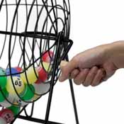 Professional Bingo Set w/ 19" Cage, 1.5" Balls, & Wood Board, GBIN-105