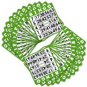 100 Pack of Green Bingo Cards with Jumbo Numbers, GBIN-205