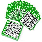 100 Pack of Green Bingo Cards with Jumbo Numbers, GBIN-205