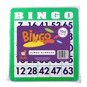 100 Pack of Green Bingo Cards with Jumbo Numbers, GBIN-205