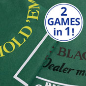 Blackjack and Texas Hold 'Em Felt, GFEL-101