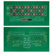 Double-Sided Craps Table & Roulette Casino Felt, GFEL-604