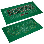 Double-Sided Craps Table & Roulette Casino Felt, GFEL-604