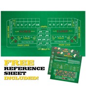 Double-Sided Craps Table & Roulette Casino Felt, GFEL-604