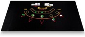 Black Baccarat Felt Layout - 36 x 72 inch, GFEL-007