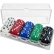100 Ct Acrylic Chip Tray With Lid, GPCA-002