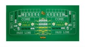 Craps Table Top Rollout with Rubber Bottom, GROL-003