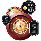 18" Casino Grade Deluxe Wooden Roulette Wheel, GROU-002