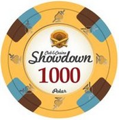 Showdown Series Clay Poker Chips 13.5g Roll of 25 Chips - $1000, CPSD-$1000*25