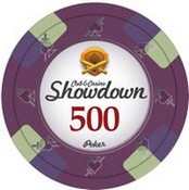 Showdown Series Clay Poker Chips 13.5g Roll of 25 Chips - $500, CPSD-$500*25