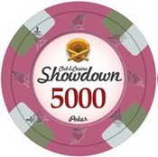 Showdown Series Clay Poker Chips 13.5g Roll of 25 Chips - $5000, CPSD-$5000*25